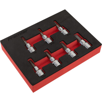 7er-Pack Imperial Außensechskant-Bit-Set - 3/8 Zoll Vierkant Steckschlüssel - Premium S2 STAHL