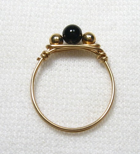 Lyns Schmuck handgefesselte Draht Edelstein Ringe Gold Größe 5 - Bild 2 von 25