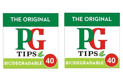 PG Tips Biodegradable Teabags 40 per PACK OF 2
