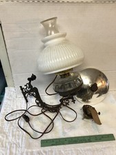 Antique Cast Iron Wall Mounted Sconce Lamp Converted marked Scovill Acme Eagle 