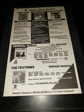 Tommy Shaw/Dennis DeYoung/Textones Rare Original Radio Promo Poster Ad Framed
