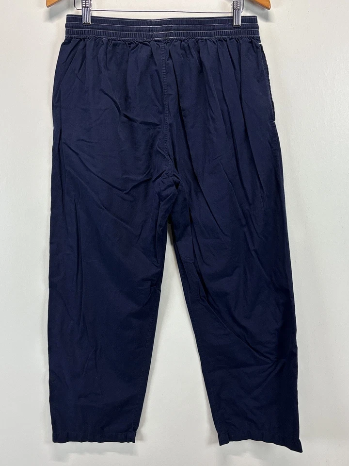 Pantalones de salón Polo Ralph Lauren para hombre talla grande azul marino amarillo pony spellout algodón Foto 3 de 4