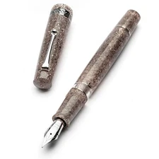 Leonardo Momento Magico Fountain Pen in Sea Sand with Silver Trim - 1.1mm Stub