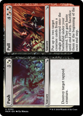 x1 Push // Pull MKM MTG 250 UNCOMMON M/NM 1x