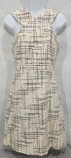 Banana Republic Tweed Mini Sheath Dress Halter Neck Cream Old Money Mod Womens 0