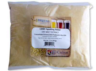 Briess Sparkling Amber Dry Malt Extract 1 lb for Home Brew Beer Making