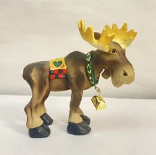 Mother Moose Enterprises resin moose figurine with bell
