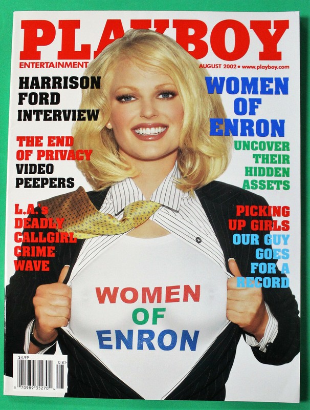 PLAYBOY AUGUST 2002 - PLAYMATE CHRISTINA SANTIAGO  - WOMEN OF ENRON PICTORIAL