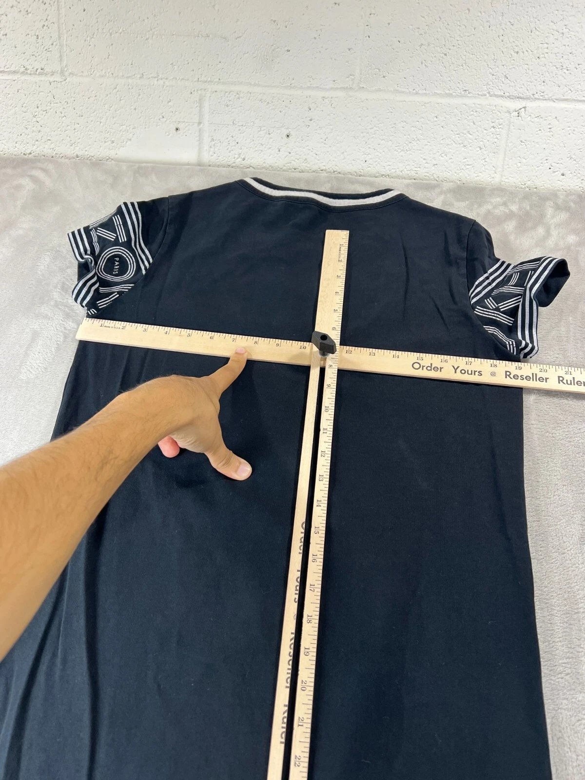 Kenzo Vestito T Shirt Donna Lungo Sportivo Taglia Media Nero Made in Portugal