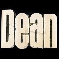 Dean Name Retro Hippie Western Brass 1970s NOS Vintage Belt Buckle New 1978