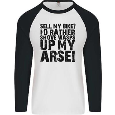 Cycling Biker Sell My Bike? Cyclist Bicycle Mens L/S Baseball T
