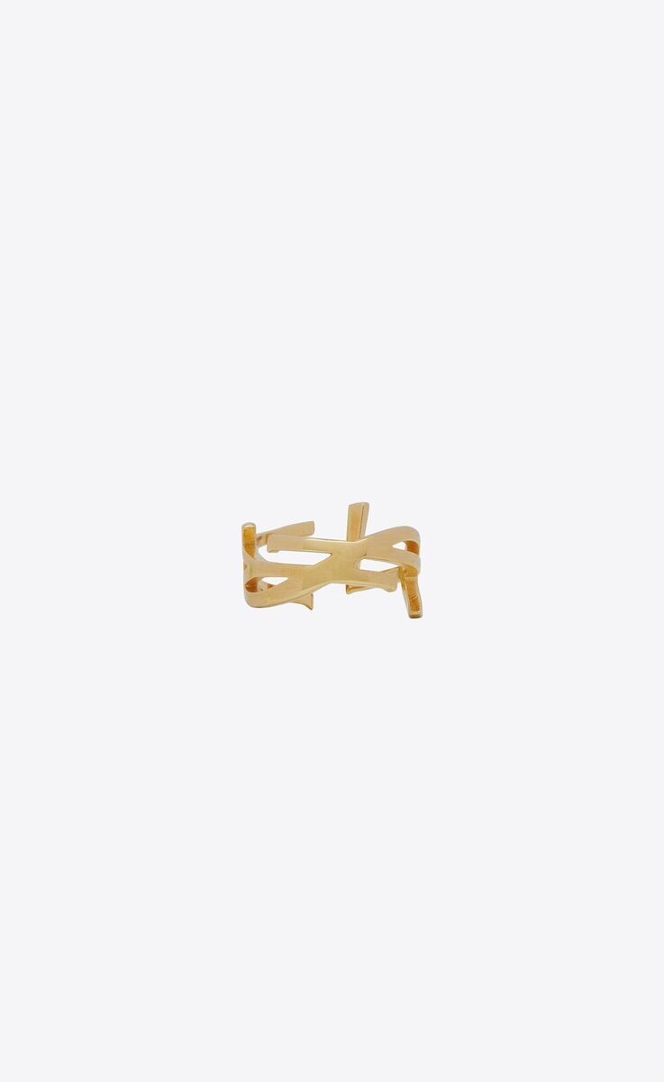 Saint Laurent Opyum Twist Ring Gold– Size 4 3/4, Luxury Saint Laurent Opyum Twist Ring Gold– Size 4 3/4, Luxury