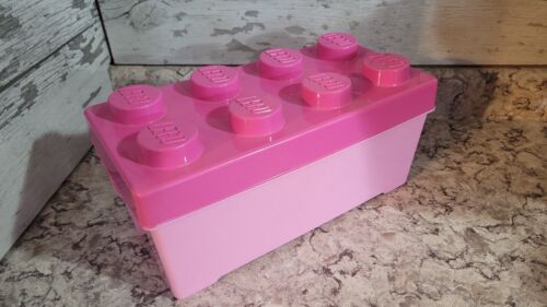Lego 2012 Duplo Pink Storage Box with Lid - Empty (14'' × 7'' × 7'') - Stackable