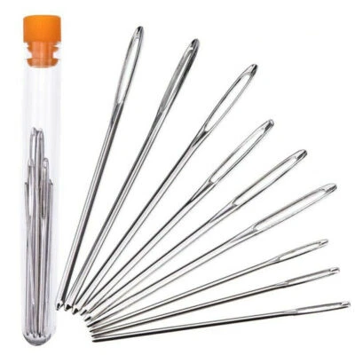 9pcs Large Eye Blunt Needles Wool Thick Knitter Yarn Hand Sewing Darning Set