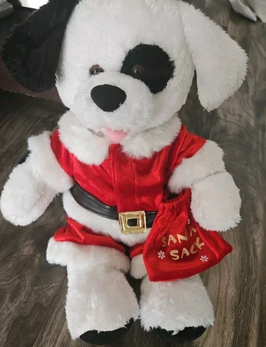 Build A Bear Plush Santa Dog 