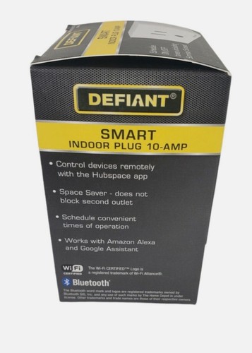 Defiant 10 Amp Smart Indoor Plug-In Timer in White Model HPPA11CWB 1006 355 007 - Picture 3 of 3