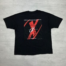 Vintage 90s X Files Shirt Size XL Black Fight The Future Movie Promo 1998
