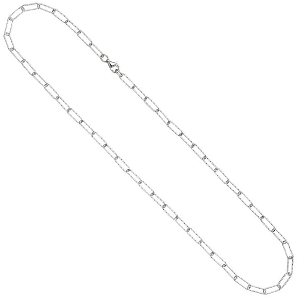 5Mm Halskette Anker-Weit-Rechteck Kette Aus 925 Sterling Silber Diamantiert 45Cm-image