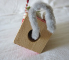 Wooden Alphabet Block Mouse JOY Christmas Ornament 5-1/2" tall Hanging Decor — photo 7