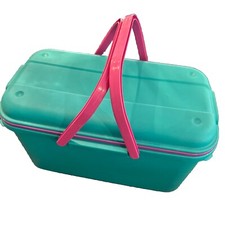 Eagle Craftstor 20" Sewing,Craft Tote Storage Organizer W/ Tray Green Pink Purpl