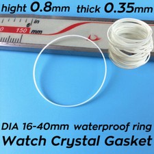 White Front Watch Crystal Gasket Ring Waterproof Watch Glass Seal Rings 16-40mm