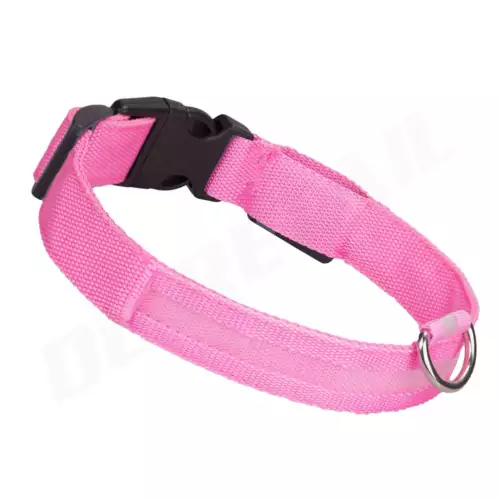 light up led dog collar adjustable usb rechargeable pet safety luminous all size image 3