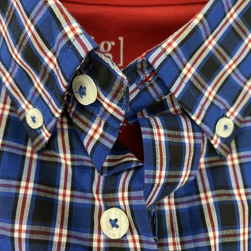 ROWM Camisa Para Hombres XL Lote A Cuadros Azul Botones Bolsillo Oficina Trabajo Preppy Carrera - Imagen 16 de 19