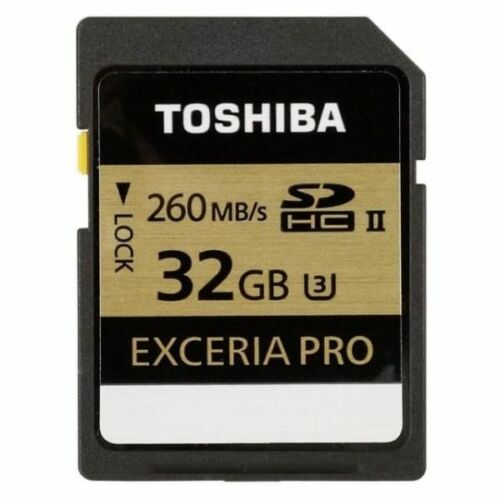 Toshiba Exceria Pro SDXC UHS-II 32 Go fabriqué au Japon - Photo 1 sur 2