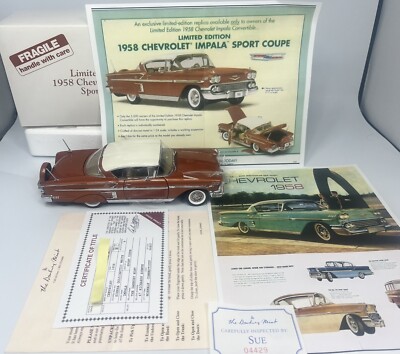 Danbury Mint 1958 Chevrolet Impala Sport Coupe Sierra Gold LE 1:24
