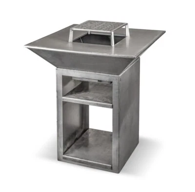 brasero plancha en acier Corten surface de cuisson 800x800 - Photo 1/2
