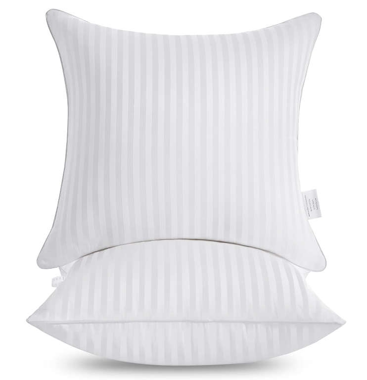 Throw Pillow Inserts, Firm and Fluffy Decorative 24X24,pack of 2-image