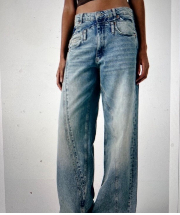 Adererror×Zara Wide Leg Jeans Ader Error × Zara Ader Error x Zara patchwork wide leg jeans