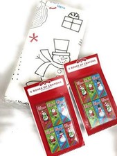 Christmas Color Your Own Tablecloth children 54" x 88" 12 Boxes of 3ct Crayons