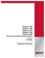 Case Ih Magnum 250,280,310,340,380 Cvt Tier 4b Tractor Service Manual - 51431499