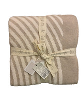 LAST ONE Barefoot Dreams CozyChic  Cotton Agave Throw 54" x 72" Oatmeal/Cream