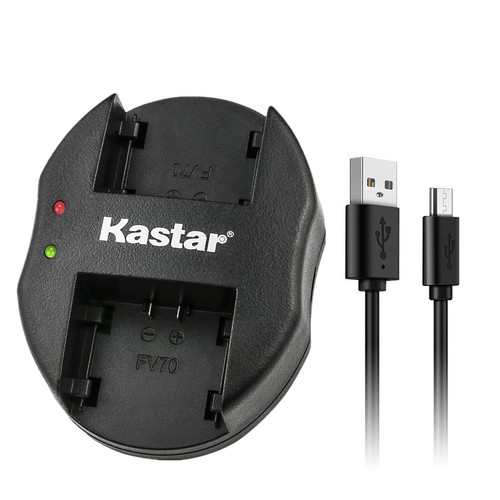 Kastar Battery Oval USB Charger for Sony NP-FP90 NP-FP91 & Sony DCR-HC96 DCRHC96 - Picture 7 of 11
