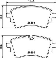 Brake Pad Set, disc brake BREMBO P85185