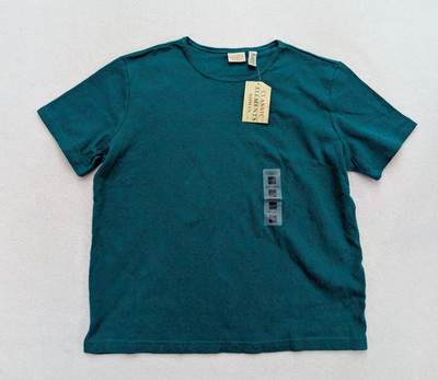 Classic Elements Women's T-shirt Size 16-18W Teal Green Short Sleeve NEW