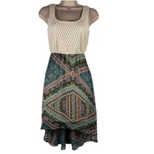 Lily Rose Dress Women's XS Sleeveless Above Knee Fit & Flare A-Line Geometric