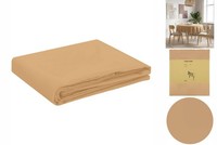 Tischdecke Rund Beige Ø 180 Cm Polyester Uni-Optik