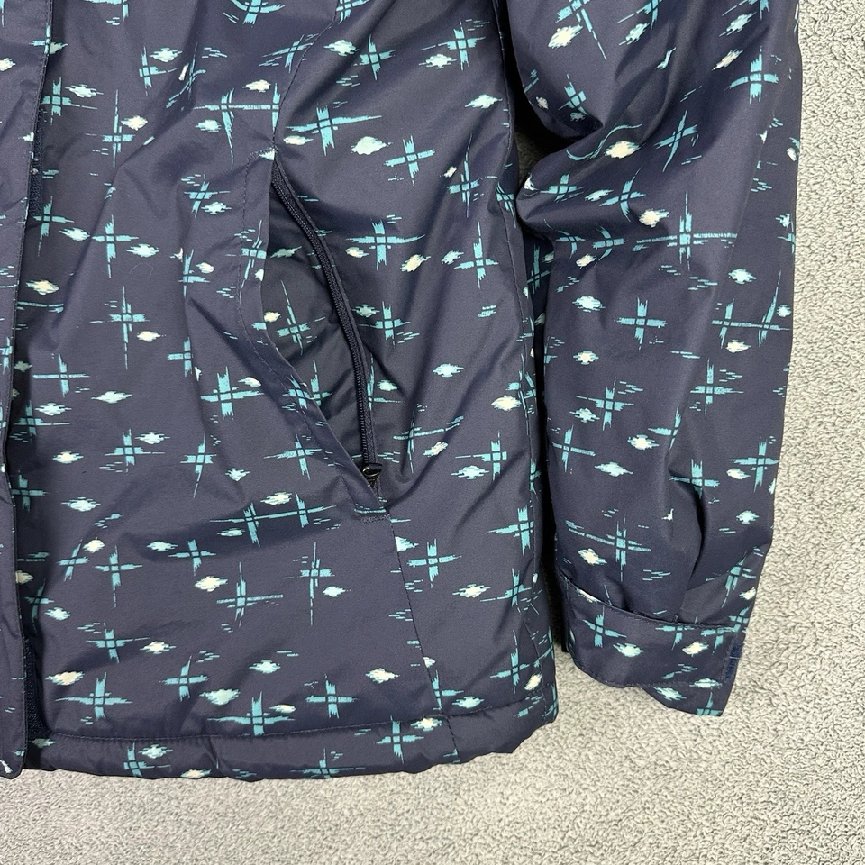 Columbia Jacket Girls Large 14-16 Blue AOP Horizon Ride Coat Insulated Outdoor - Image 3 of 4