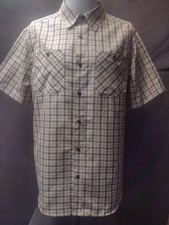 Merrell Mens L Brown Cream Check Shirt Opti-W...