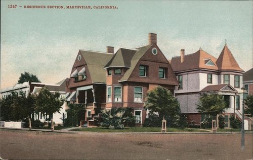 Marysville, California CA Residence Section Mitchell Antique Vintage ...