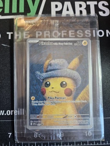 PIKACHU VAN GOGH WITH GREY FELT HAT SVP EN 085 PROMO POKEMON CARD-SEALED