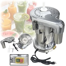 S/S Commercial Fruit and Vegetable Centrifugal Juicer Juice Extractor w Push Rod