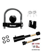 Classic Black Keyed Alike Trailer Lock Set - Tow Store Lock Kit