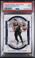 2023 National Treasures Tyrese Haliburton Amethyst 1/3 PSA 9 Pop 1,
