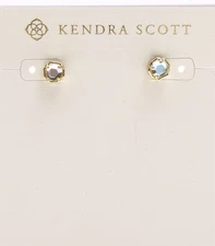 Kendra Scott W1221 Womens Nola Stud Earrings in Gold Dichroic Glass
