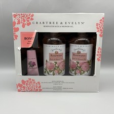 Crabtree Evelyn Rosewater Bath Shower Gel 16.9 Fl Oz Gift Set Of 2 w/ Hand Cream