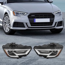 For 2017-2020 Audi A3 Xenon/HID Headlight Assembly Headlamps Left+Right Pair Set